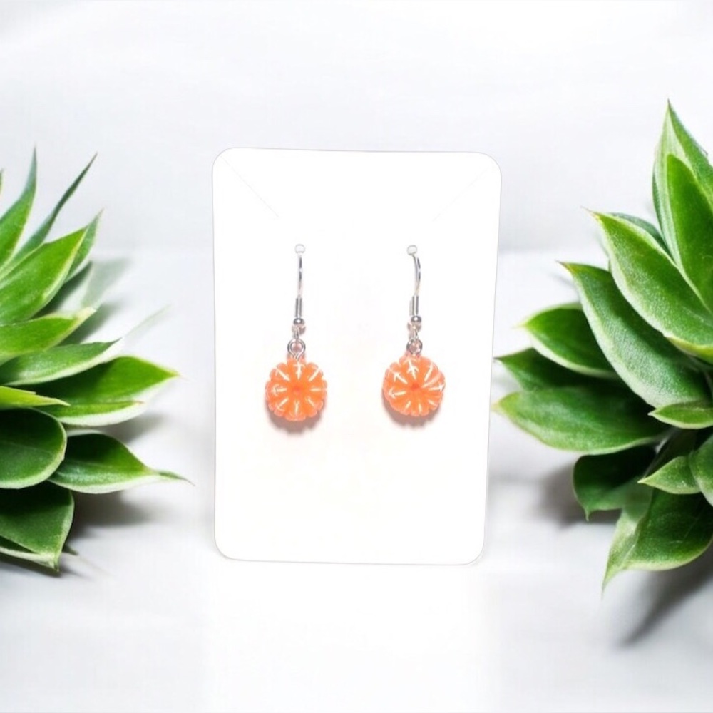 38. Handmade Novelty Dangle Earrings (Oranges)